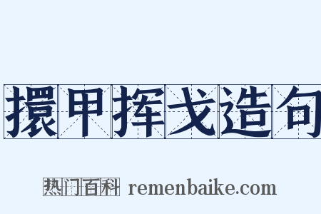擐甲挥戈造句是什么意思的图片